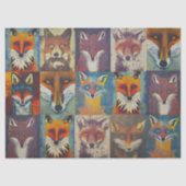 Fox Collage Decoupage Tissue Paper Seidenpapier (Vorderseite)