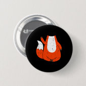 Fox Costume Niedlich Easy Animal Halloween-Geschen Button (Vorne & Hinten)