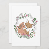 Fox Couple Hochzeit Einladung Woodland Hochzeit (Vorne/Hinten)