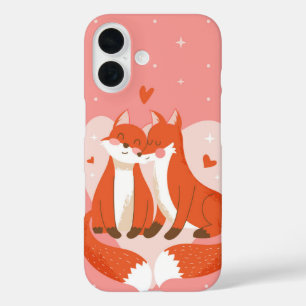 Fox Couple in Liebe iPhone 16 Hülle