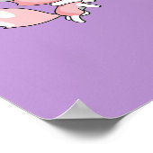 Fox Couple Kissing mit Little Hearts Overhead Poster (Ecke)