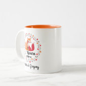 Fox Couple Matching zum 20. Jahrestag Zweifarbige Tasse (Vorderseite Links)