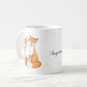 Fox Couple, niedlicher Foxy Red Fox individuelle N Kaffeetasse (Vorderseite Links)