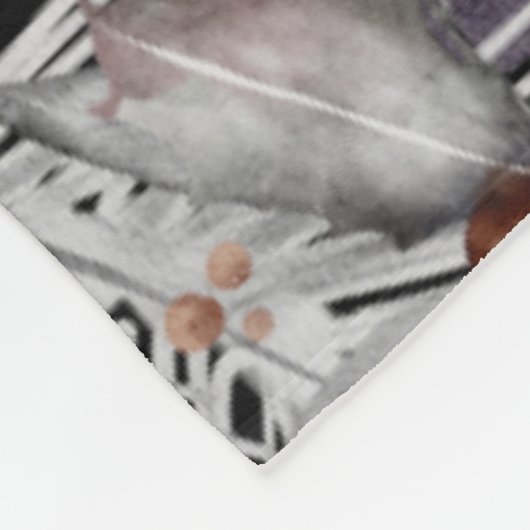 Fox Couple Winter Folies Weihnachten Personalisier Fleecedecke (Ecke)