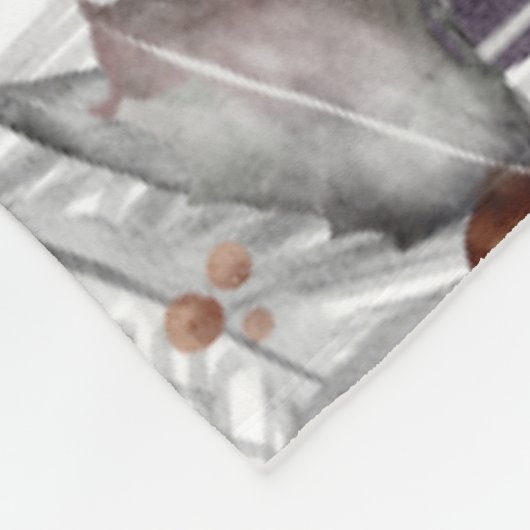 Fox Couple Winter Folies Weihnachten Personalisier Fleecedecke (Ecke)