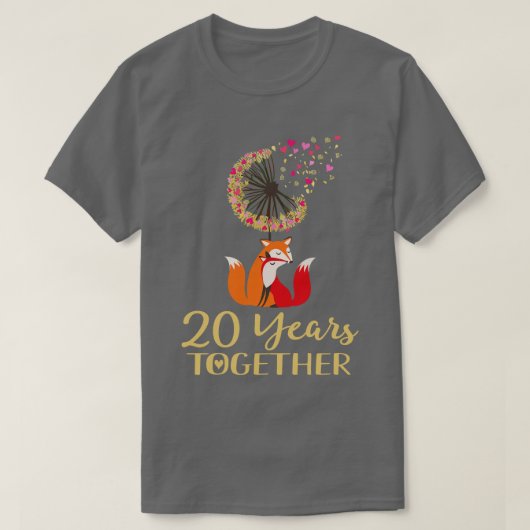 Fox Couple zum 20. Jahrestag T-Shirt (Design vorne)