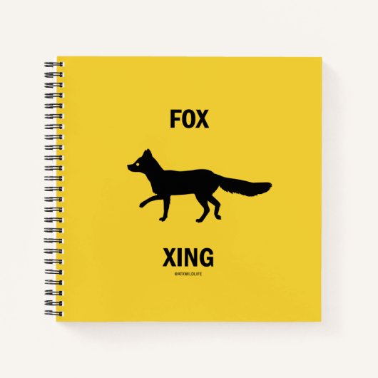 Fox Crossing Graph Paper Notebook Notizblock (Vorderseite)