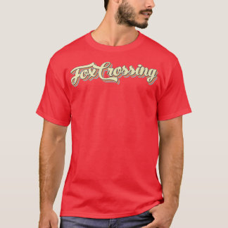 Fox Crossing TShirt Retro Art Baseball Schriftart