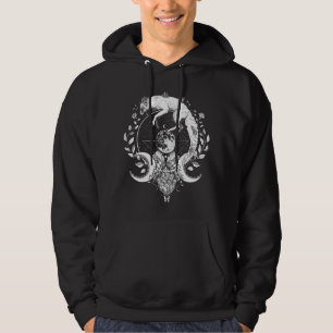 Fox Crystal Moon und Hexerei Hoodie
