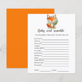 Fox cub - Baby Word Scramble Game
