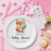Fox cub - Babydusche Pappteller (Party)
