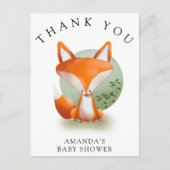 Fox cub - Danke Postkarte (Vorderseite)