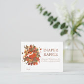 Fox Cub Diaper Raffle Woodland Babydusche Begleitkarte (Stehend Vorderseite)