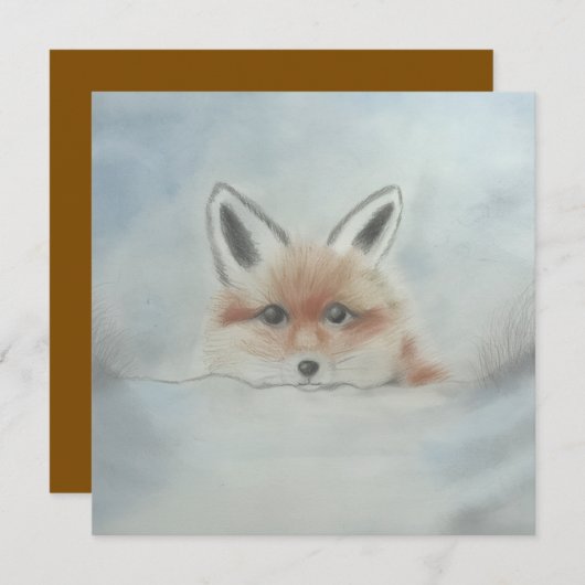 Fox cub flat card (Vorne/Hinten)