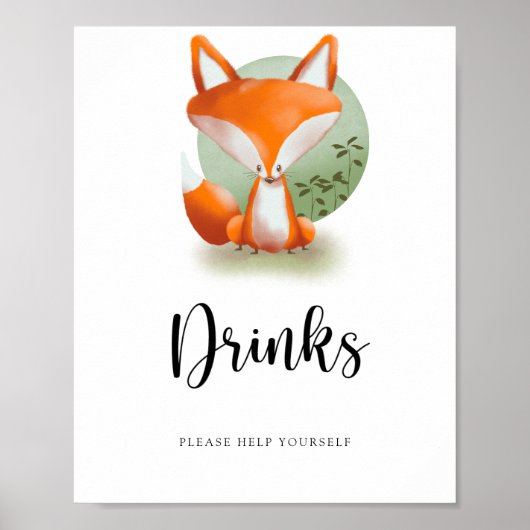 Fox Cub - Getränke helfen Ihnen Poster (Vorne)