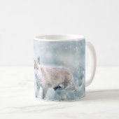 Fox Cub im Schnee Kaffeetasse (VorderseiteRechts)