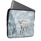 Fox Cub im Schnee Laptopschutzhülle (Vorne Rechts)