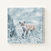 Fox Cub im Schnee Notizblock (Rückseite)