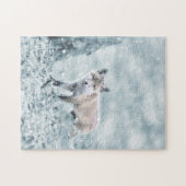 Fox Cub im Schnee Puzzle (Horizontal)