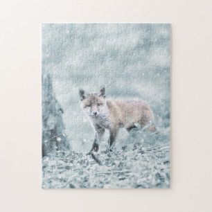 Fox Cub im Schnee Puzzle