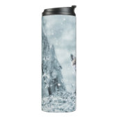 Fox Cub im Schnee Thermosbecher (Nach links gedreht)