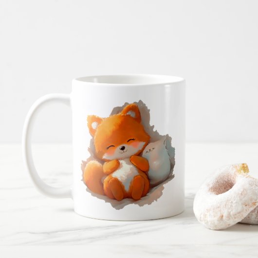 Fox cub kaffeetasse (Mit Donut)