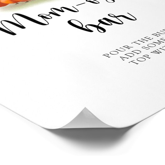 Fox cub \ Mama-osa-Bar Poster (Ecke)