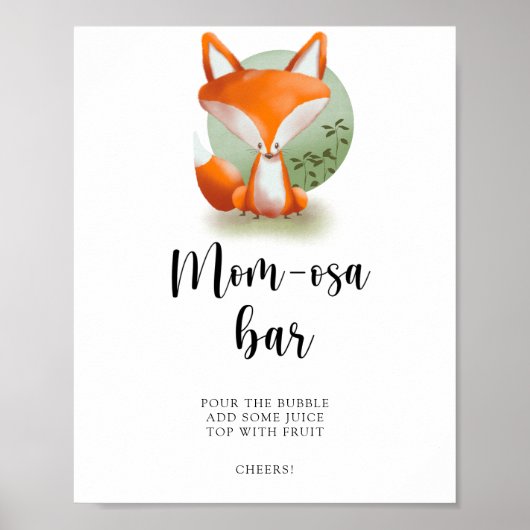 Fox cub \ Mama-osa-Bar Poster (Vorne)