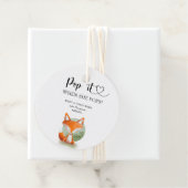 Fox cub - Pop es, wenn sie Pop Baby-Dusche Geschenkanhänger (Beispiel)