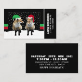 Fox Cubs, Weihnachts-Party Einladung (Vorne/Hinten)