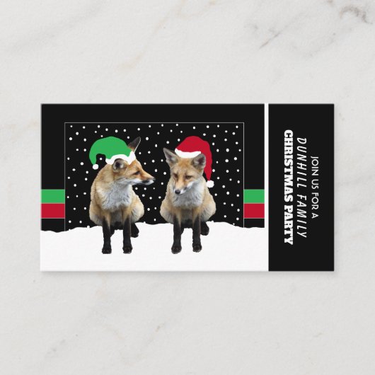 Fox Cubs, Weihnachts-Party Einladung (Vorderseite)