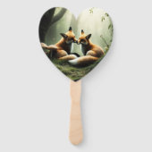 Fox Cuddle in Misty Forest Fächer (Rückseite)