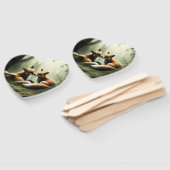 Fox Cuddle in Misty Forest Fächer (Non-assembled)