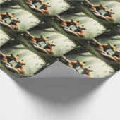 Fox Cuddle in Misty Forest Geschenkpapier (Ecke)