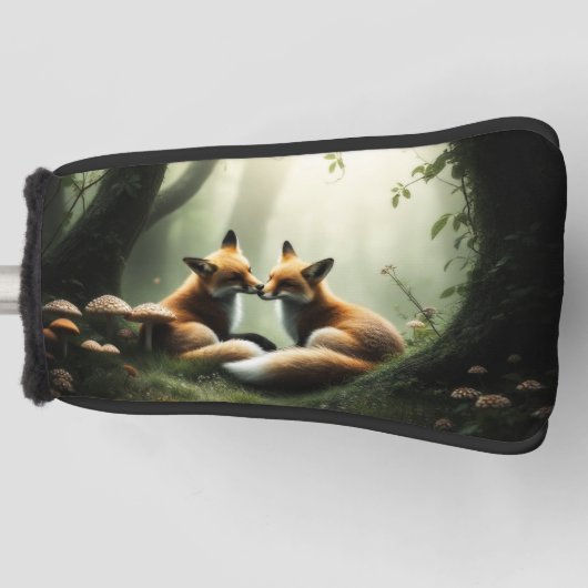 Fox Cuddle in Misty Forest Golf Headcover (Vorderseite)