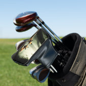 Fox Cuddle in Misty Forest Golf Headcover (In Situ)