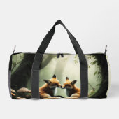 Fox Cuddle in Misty Forest Personalisiert Duffle Bag (Rückseite)