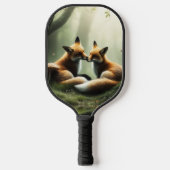 Fox Cuddle in Misty Forest Pickleball Schläger (Vorderseite)