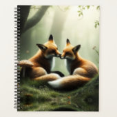 Fox Cuddle in Misty Forest Planer (Vorderseite)