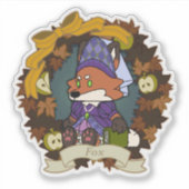 fox Custom-Cut Vinyl Sticker (Vorderseite)