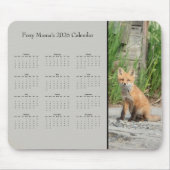 Fox - Customizable full year 2026 calendar Mousepad (Vorne)