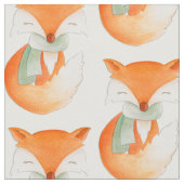 Fox Cut Aquarellkunst gemustertes Gewebe Stoff (Nahaufnahme)