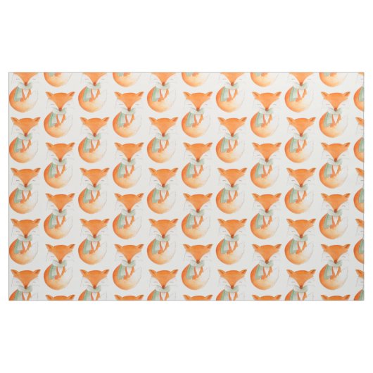 Fox Cut Aquarellkunst gemustertes Gewebe Stoff (Fat Quarter (45,7 x 55,9 cm))