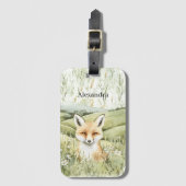 Fox Daisy Flowers Gepäckanhänger (Vorderseite Vertikal)