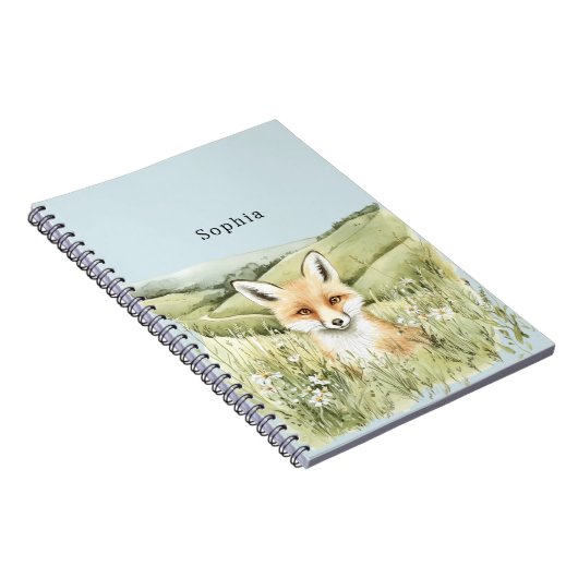 Fox Daisy Flowers Notizblock (Rechte Seite)