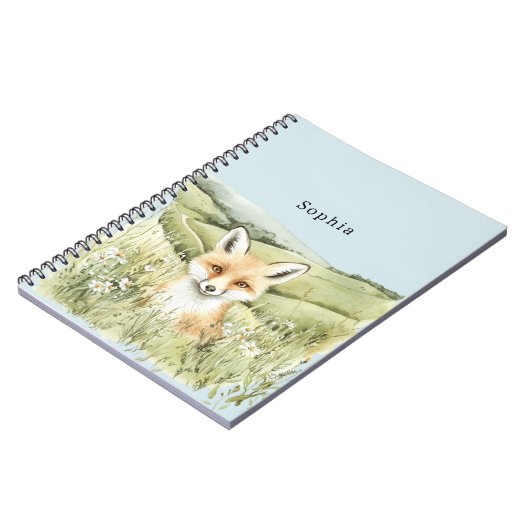 Fox Daisy Flowers Notizblock (Linke Seite)