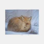 fox Decke, Fuchs-Wurf, cosy Schlafenfuchs Fleecedecke (Vorderseite (Horizontal))