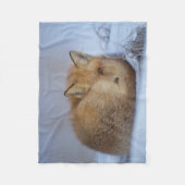 fox Decke, Fuchs-Wurf, cosy Schlafenfuchs Fleecedecke (Vorderseite)