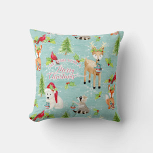 Fox Deer Bear Bird Nordic Mercury Wood Art Kissen