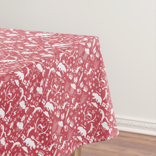 Fox Deer Bear Muster Hütte Jagdloge Tischdecke (Beispiel)